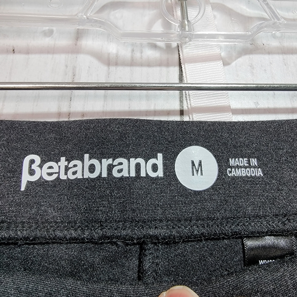 Betabrand Women’s Dark Gray Skinny Leg Classic Dress Pant Yoga Pants Size Medium - Picture 3 of 5